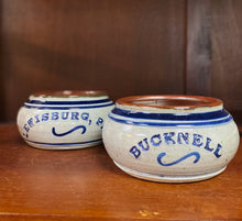 Load image into Gallery viewer, Bucknell University and Lewisburg, PA pottery dip bowls.