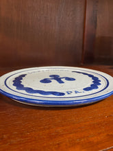 Load image into Gallery viewer, Pottery plate view when laying plate flat.